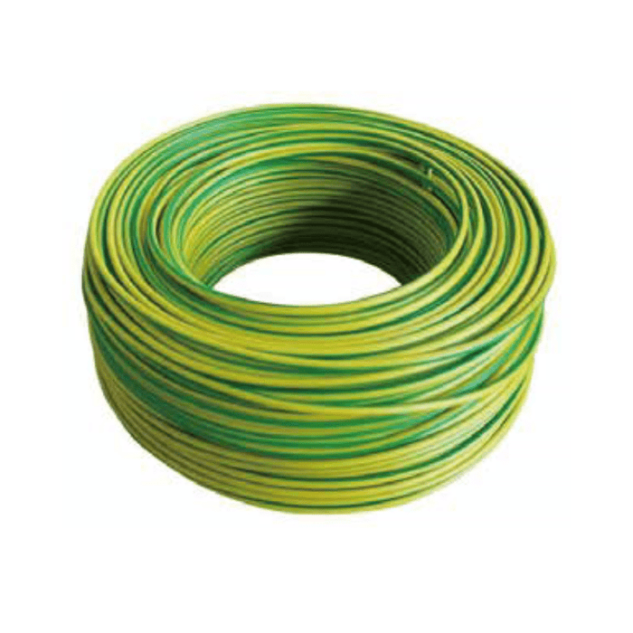 6mm Earth wire Green and Yellow - 100m Roll