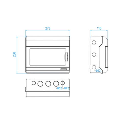 DB 12 Way VOLTA/ IP 65/ Wall Mount /( A Grade) - Solartastic