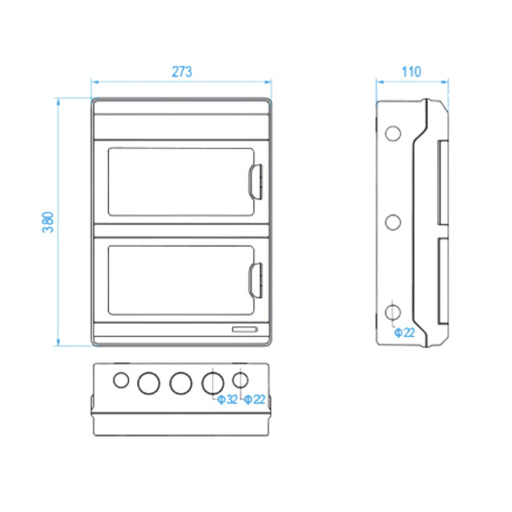 DB 24 Way Box / IP 65 / Wall Mount / ( A Grade) - Solartastic