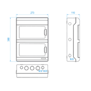 DB 24 Way Box / IP 65 / Wall Mount / ( A Grade)