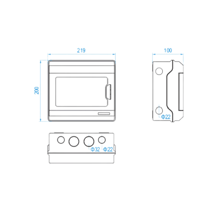DB 9 Way Box / IP 65/ Wall Mount/ (A Grade)